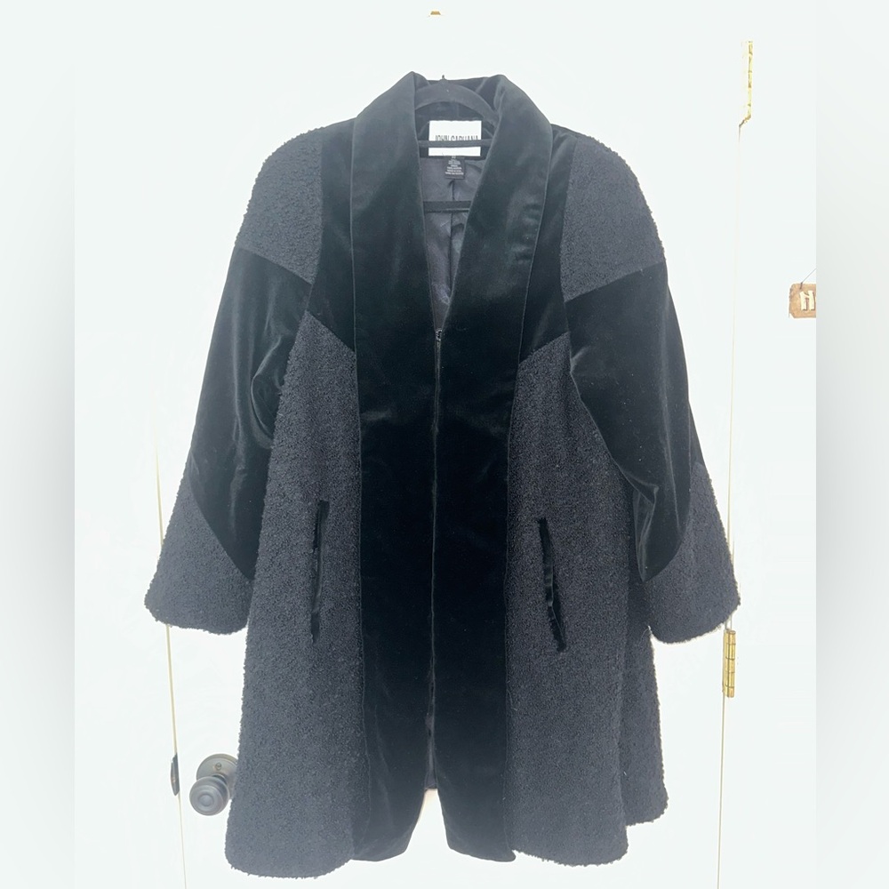 John caruana wool coat black size 10